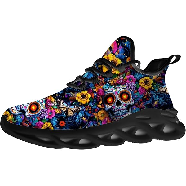靴 sugar Amazon.com | Sugar Skull Shoes for Men Women Running Shoes Day of